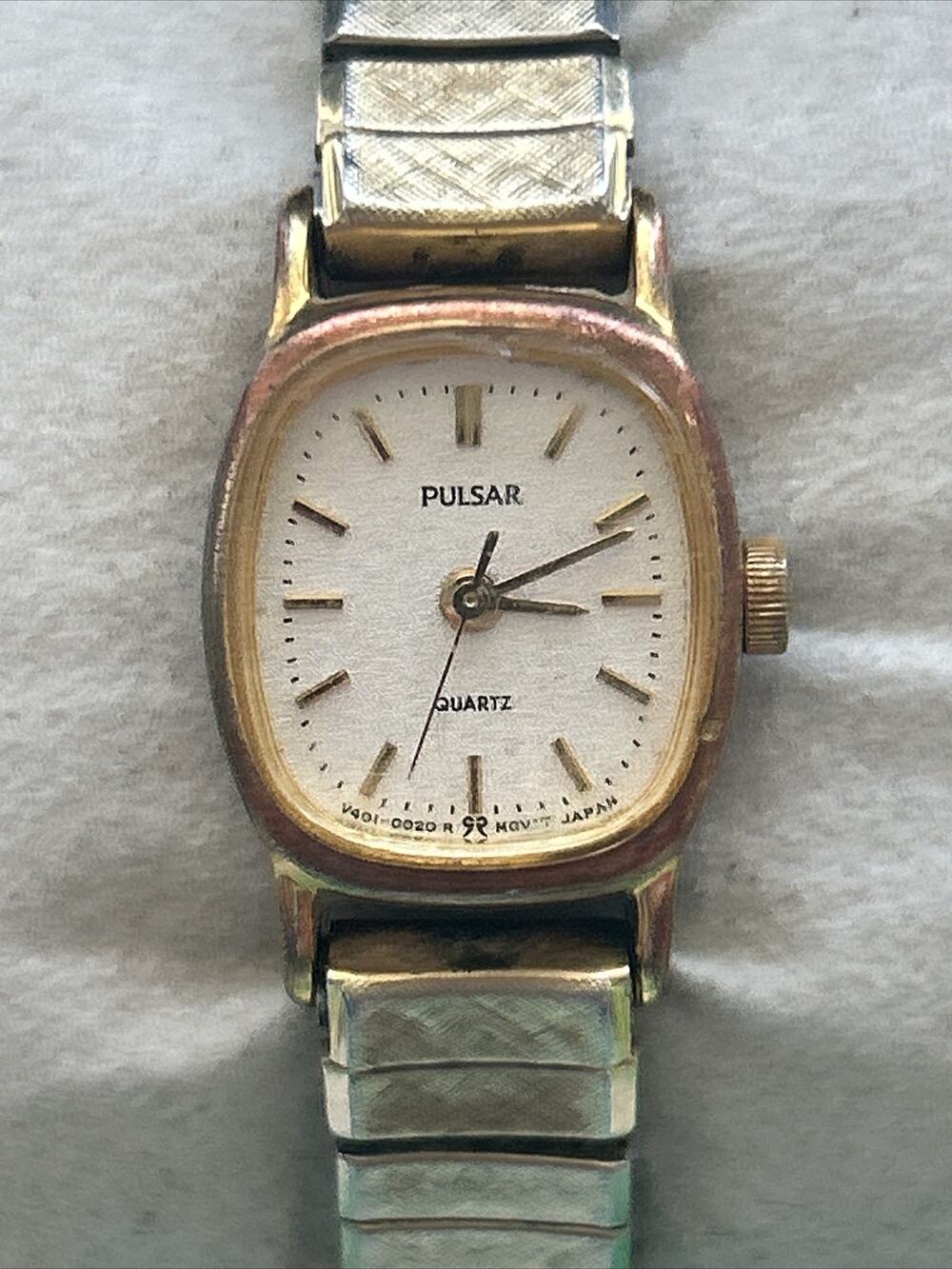 Vintage Pulsar Gold Tone Women’s Quartz Watch V401-5010